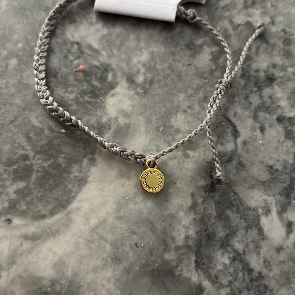 Pura Vida Braided Bracelet in Gray and Gold - Picture 3 of 3